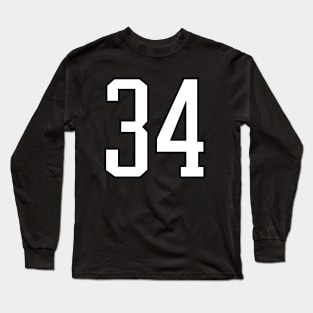 No 34 Front N Back Print Long Sleeve T-Shirt